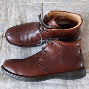 Men's Born Brown Leather Ankle Boots Size 10.5